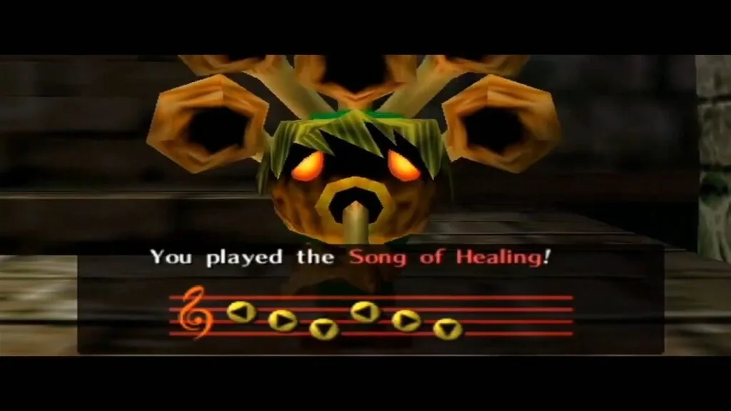 Majora's Mask Captura de pantalla de la máscara Deku