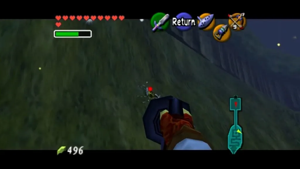 Captura de pantalla de la Skulltula Dorada de Lost Woods