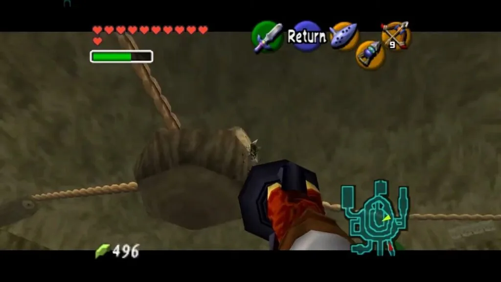 Captura de pantalla de la Skulltula Dorada de Ciudad Goron