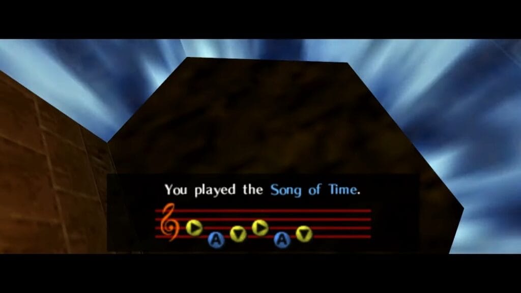 Ocarina of Time Schermata della procedura dettagliata del Tempio del Fuoco