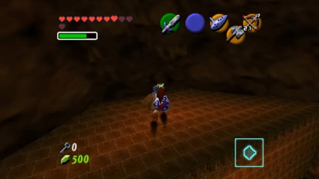 Ocarina of Time Schermata della procedura dettagliata del Tempio del Fuoco