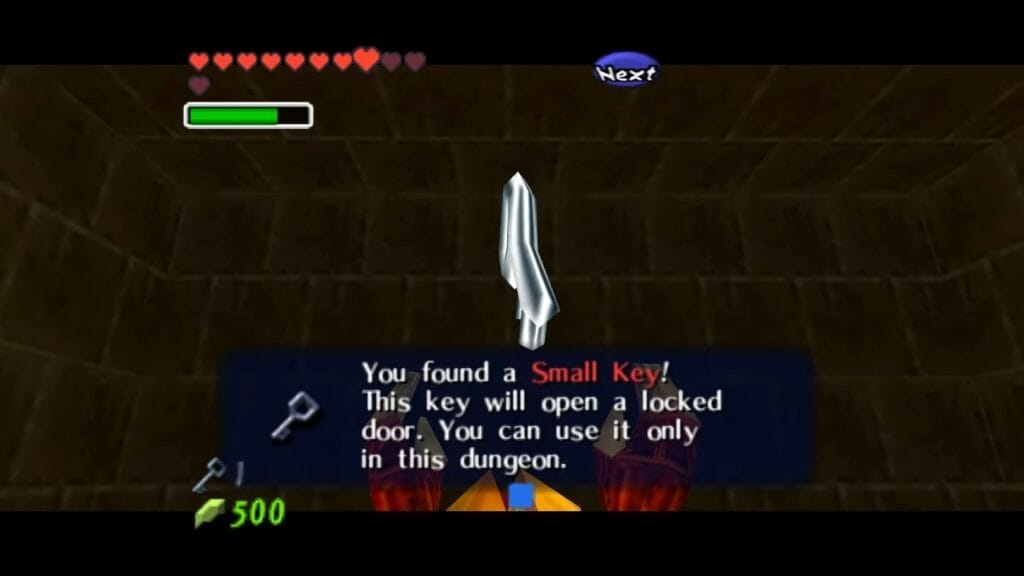 Ocarina of Time Schermata della procedura dettagliata del Tempio del Fuoco