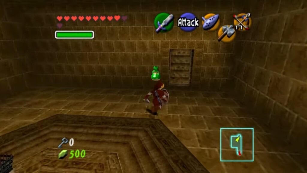 Ocarina of Time Schermata della procedura dettagliata del Tempio del Fuoco