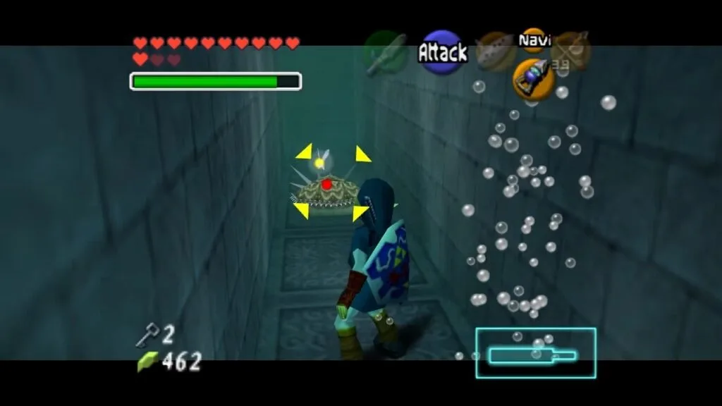 Aspetta che Shellblade si apra e colpisci con Hookshot