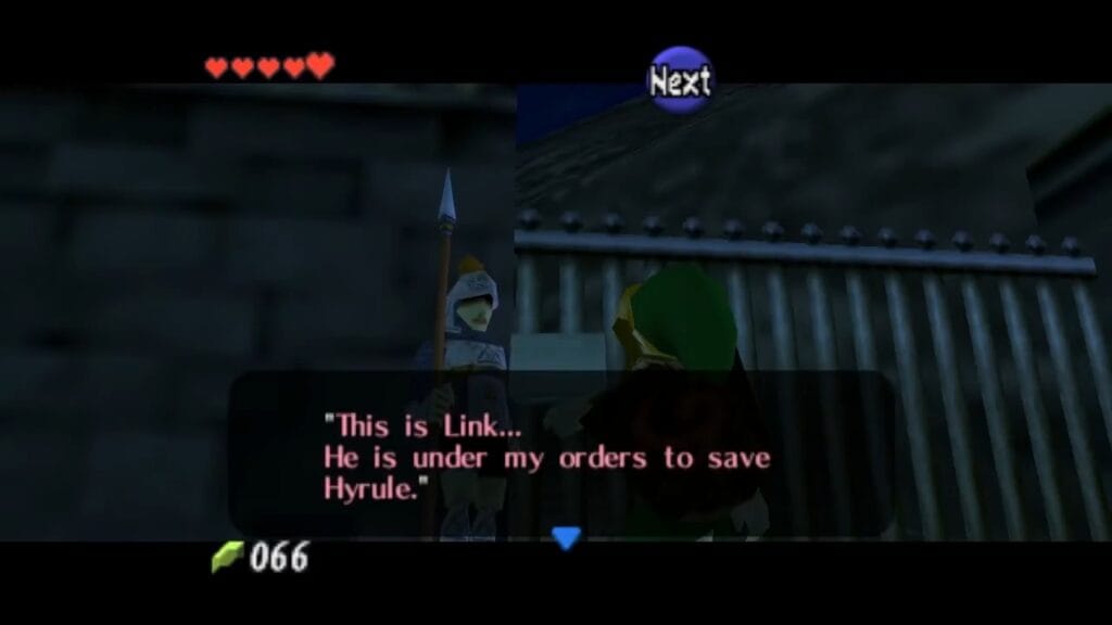 Mask Trading Sequence 2 Present Zelda's Letter to the guard at Kakariko Village's Death Mountain Trail entrance