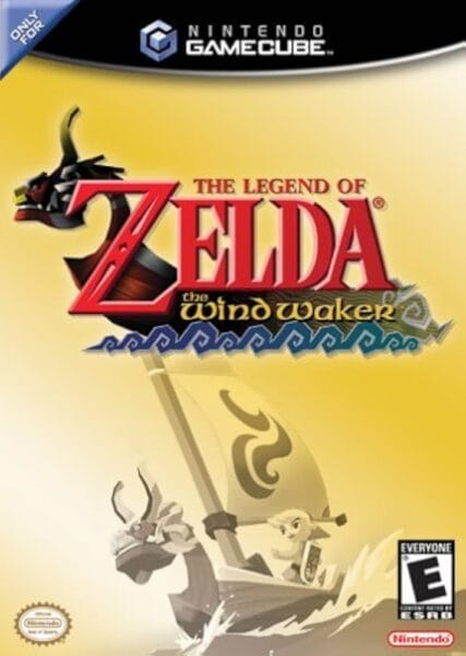 a video game cover with a dragon and a ship