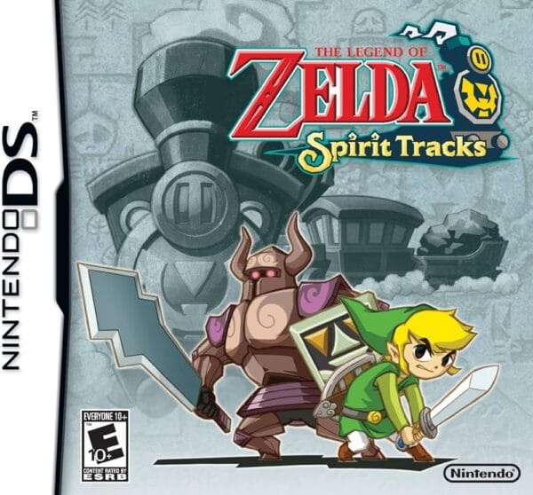 a video game box with a cartoon character and a sword