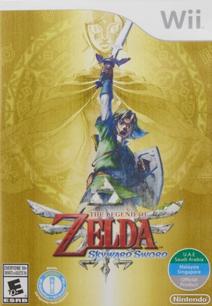 a video game cover with a cartoon character holding a sword