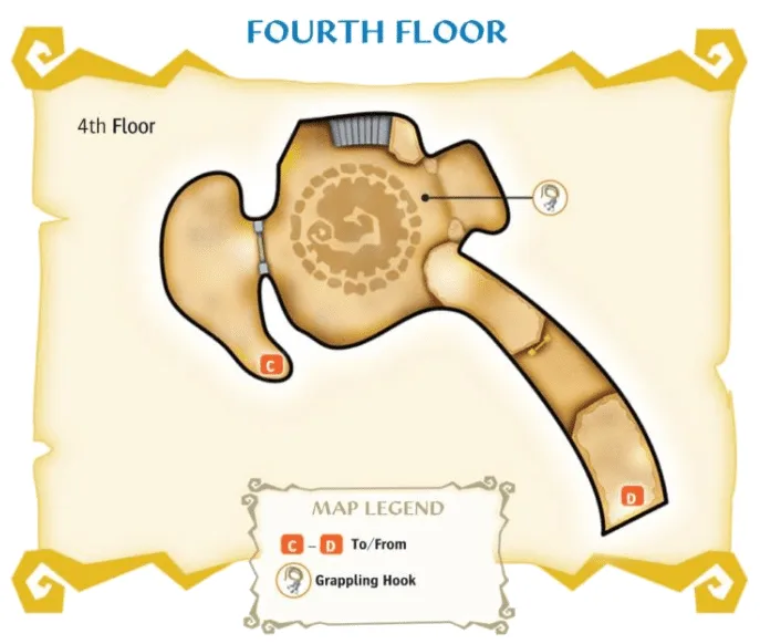 Mapa del cuarto piso de la Caverna Dragon Roost