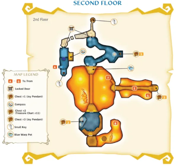 Mapa del segundo piso de la Caverna Dragon Roost