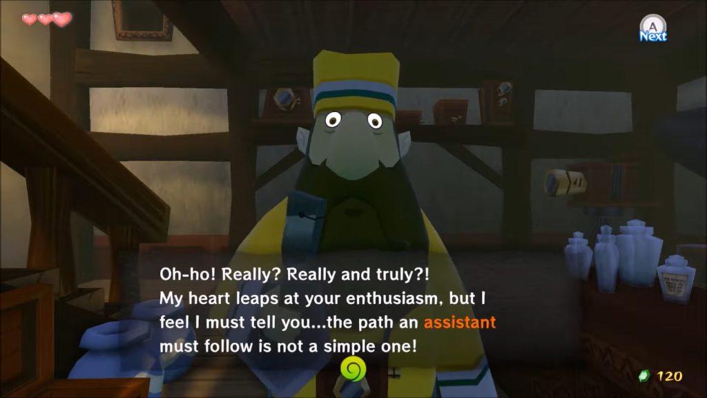 Screenshot of Lorenzo offering an assistant role.