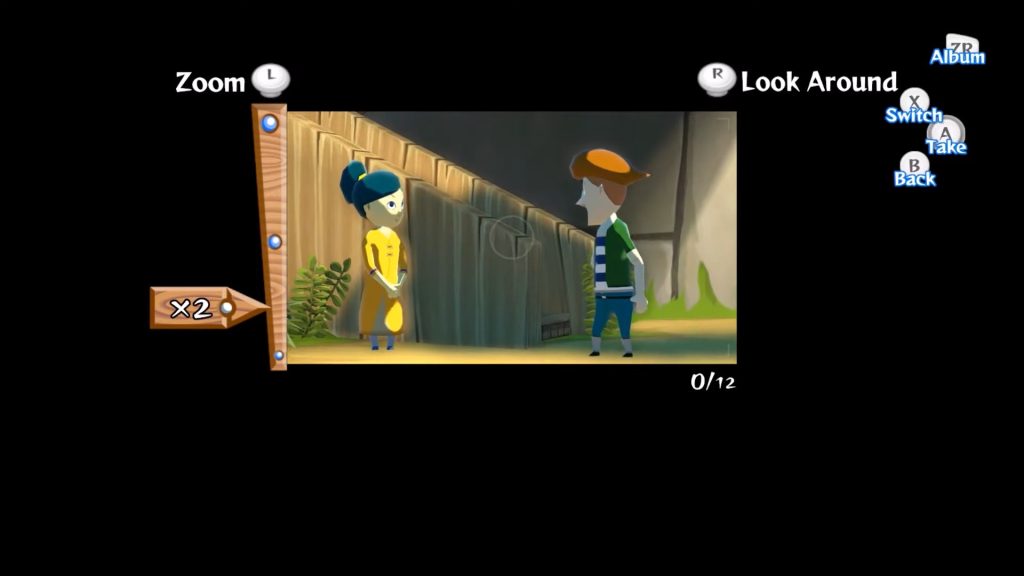 Using the pictograph to capture the secret couple making eye contact.