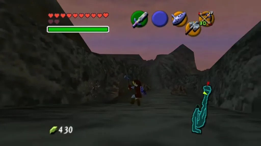 Ocarina of Time Schermata della procedura dettagliata della caverna di ghiaccio