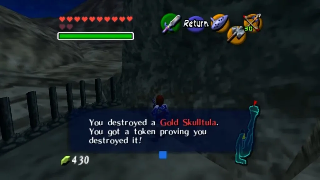 Ocarina of Time Schermata della procedura dettagliata della caverna di ghiaccio