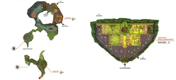 南部沼泽和德库宫殿石窟地图