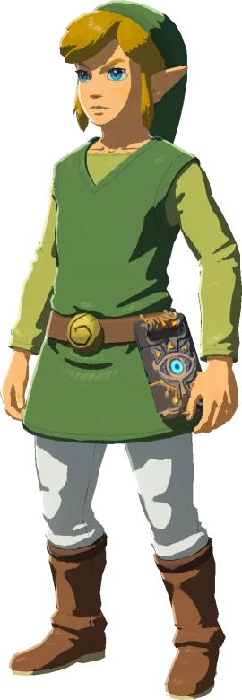 un cartone animato di un uomo che indossa una camicia verde e una cintura verde
