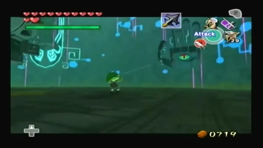 风之杖 林克用英雄之弓瞄准 Gohdan 的手的截图