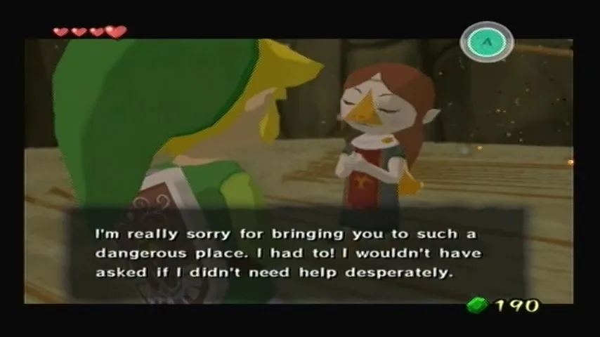 The Wind Waker Captura de pantalla de adquisición de botella vacía