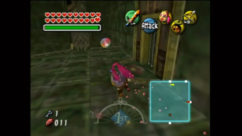 Majora's Mask Schermata della posizione della fata randagia di Woodfall
