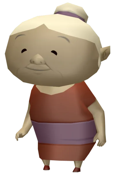 《风之杖》中的奶奶雕像模型