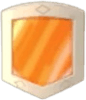 un oggetto rettangolare bianco e arancione