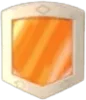 un objeto rectangular blanco y naranja