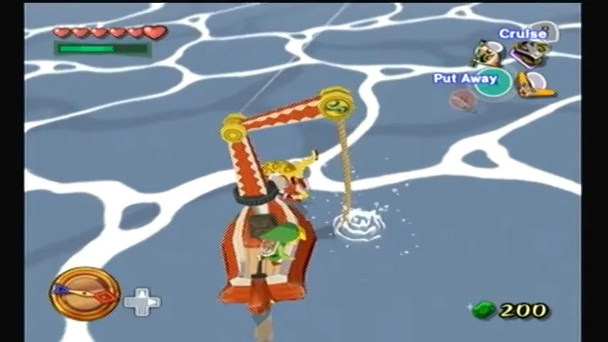 The Wind Waker Schermata della procedura dettagliata per la Tabella del Tesoro n. 15 e il Pezzo del Cuore n. 8