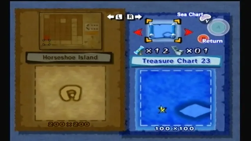 The Wind Waker Schermata della procedura dettagliata della Tabella del tesoro n. 23
