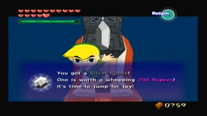 The Wind Waker Schermata della procedura dettagliata della Tabella del Tesoro n. 25