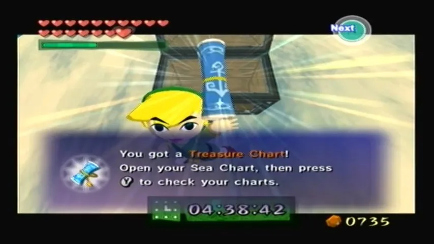 The Wind Waker Schermata della procedura dettagliata della Tabella del Tesoro n. 36