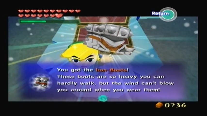 The Wind Waker Schermata della procedura dettagliata di Isole di Fuoco e Ghiaccio e Tempio della Terra