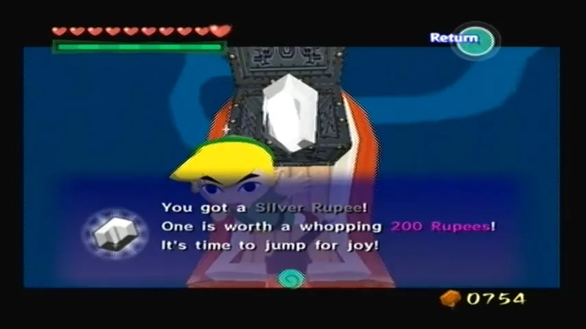 The Wind Waker Schermata della procedura dettagliata della Tabella del Tesoro n. 3
