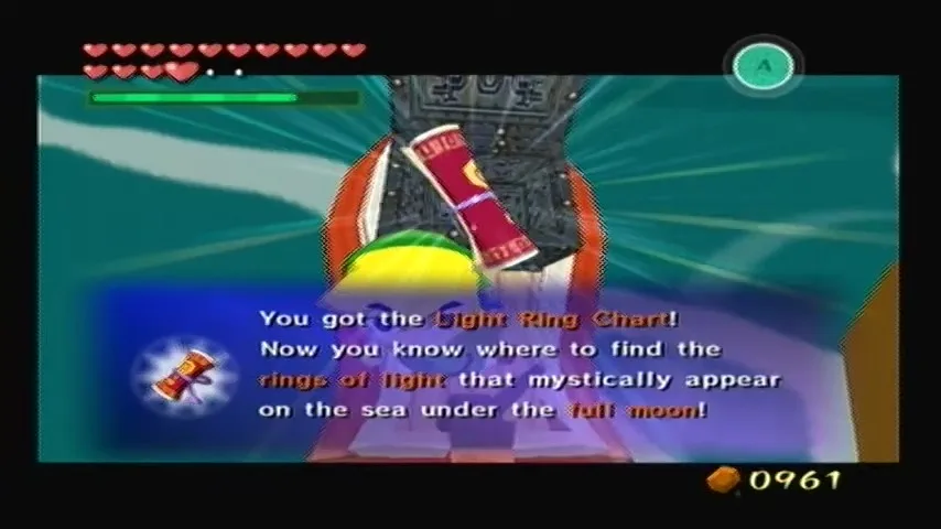 The Wind Waker Schermata della procedura dettagliata della Tabella del Tesoro n. 21