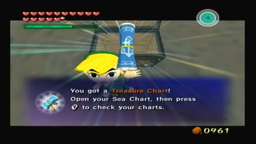 The Wind Waker Schermata della procedura dettagliata della Tabella del Tesoro n. 13