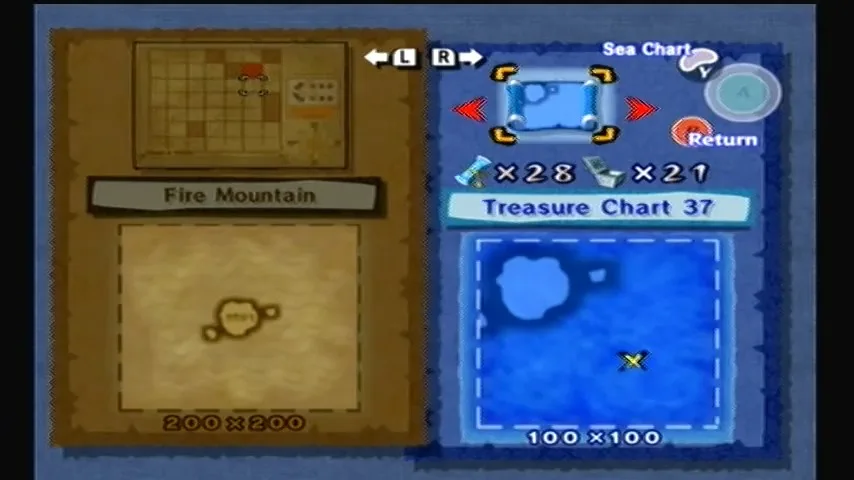 The Wind Waker Schermata della procedura dettagliata della Tabella del Tesoro n. 37