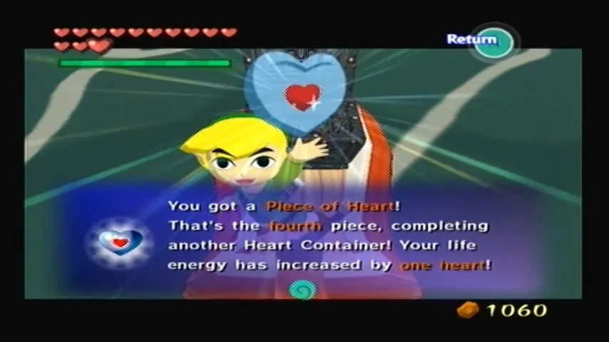 The Wind Waker Schermata della procedura dettagliata per la Tabella del Tesoro n. 30 e il Pezzo del Cuore n. 32