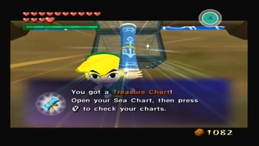 The Wind Waker Schermata della procedura dettagliata della Tabella del Tesoro n. 16
