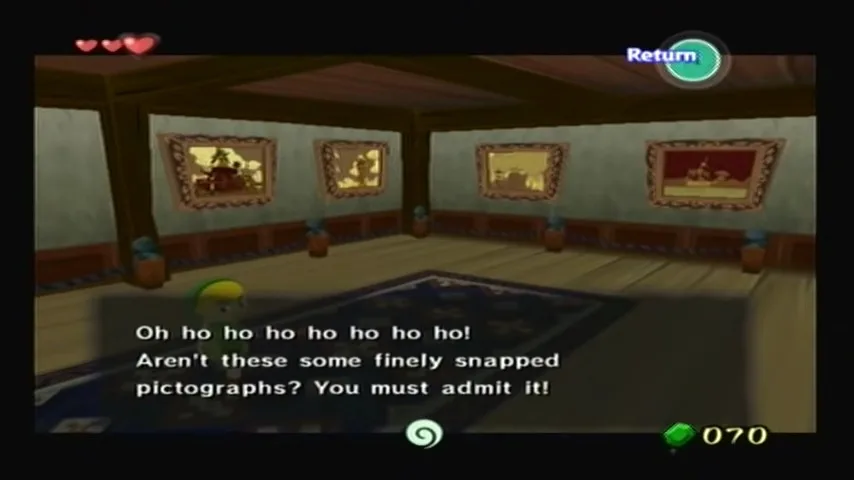 The Wind Waker Captura de pantalla del tutorial