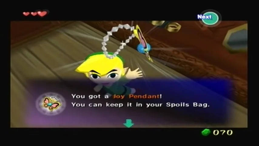 The Wind Waker Captura de pantalla del tutorial