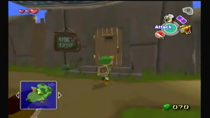 The Wind Waker Captura de pantalla del tutorial