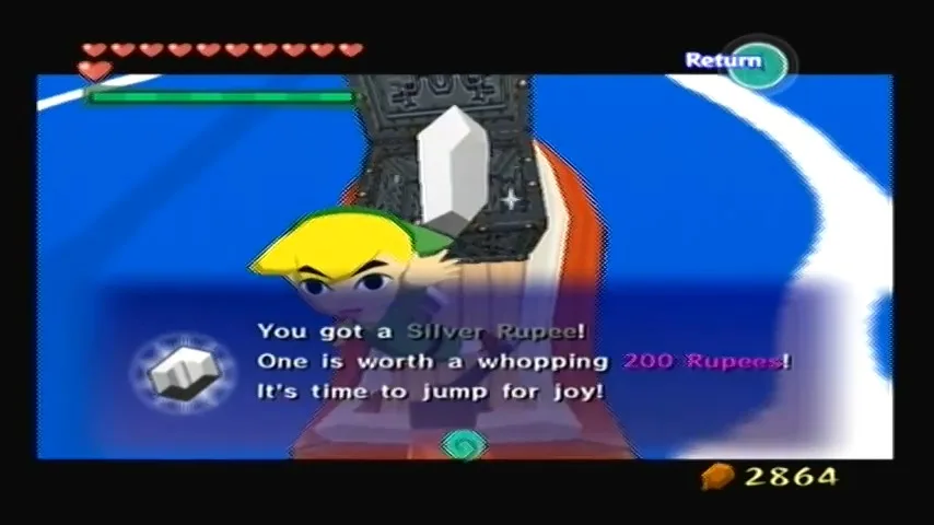 The Wind Waker Schermata della procedura dettagliata della Tabella del Tesoro n. 7