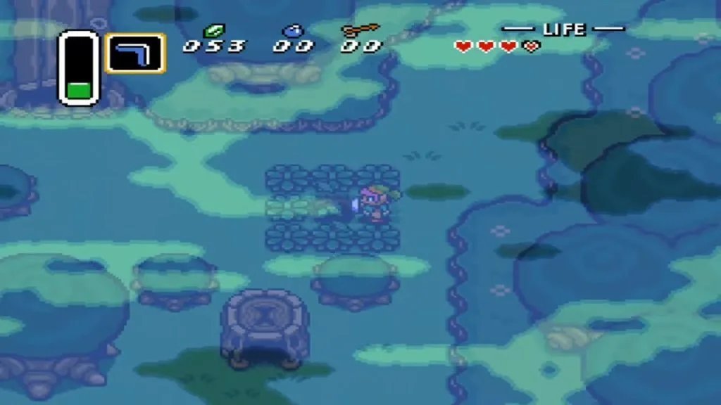 A Link to the Past Captura de pantalla del tutorial de Heart Piece n.º 1