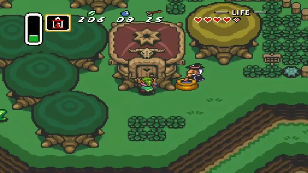 A Link to the Past Captura de pantalla del tutorial para obtener polvos mágicos