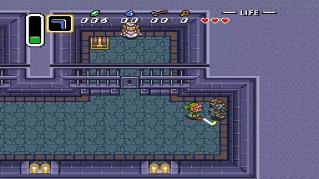A Link to the Past Captura de pantalla del tutorial de rescate de la princesa Zelda