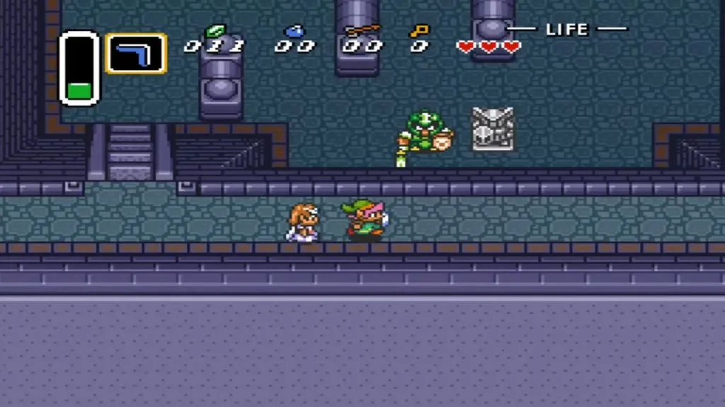 A Link to the Past Captura de pantalla del tutorial de rescate de la princesa Zelda