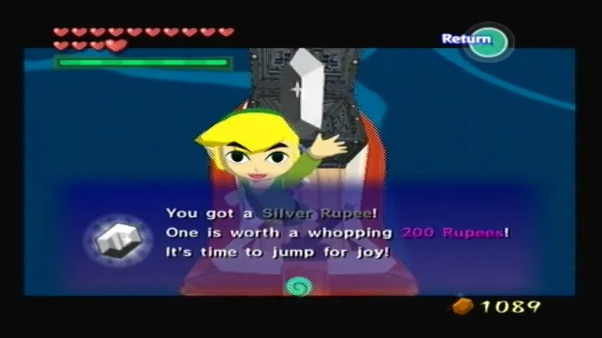 The Wind Waker Schermata della procedura dettagliata della Tabella del Tesoro n. 16