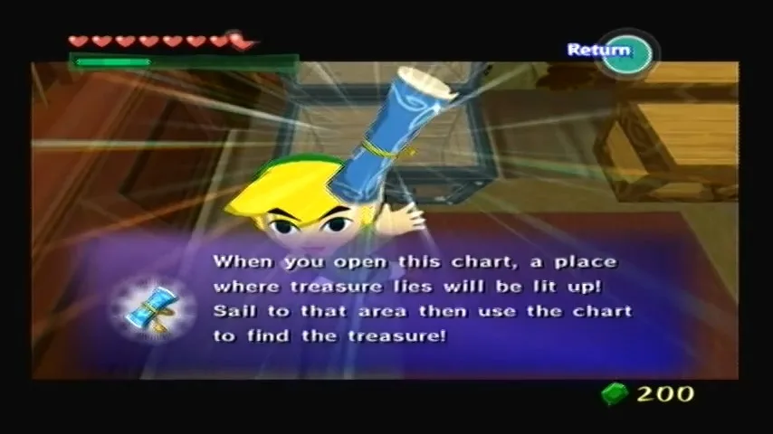 The Wind Waker Schermata della procedura dettagliata della Tabella del Tesoro n. 29
