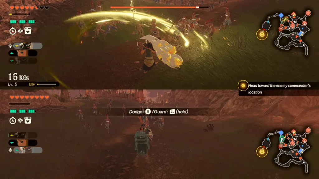 《塞尔达无双：监禁时代》分屏截取