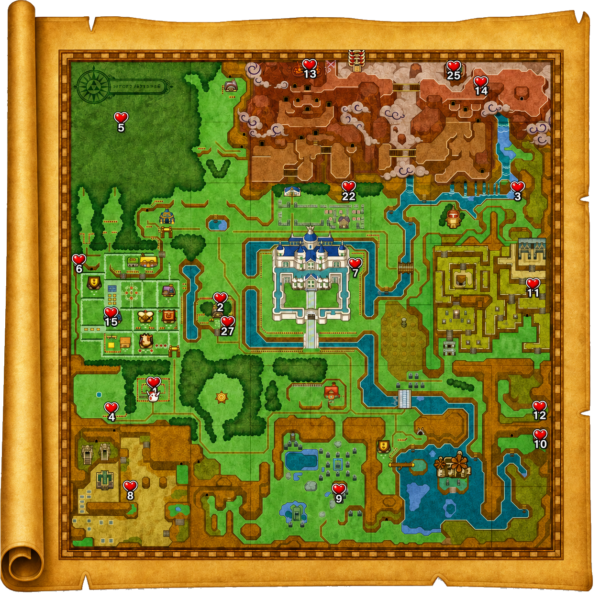 Heart Piece Locations 1 A Link Between Worlds Heart Piece Locations Map