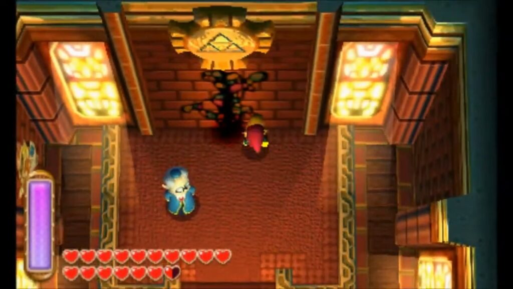 Heart Piece Locations 82 Link entering the Sanctuary fissure into Lorule in A Link Between Worlds